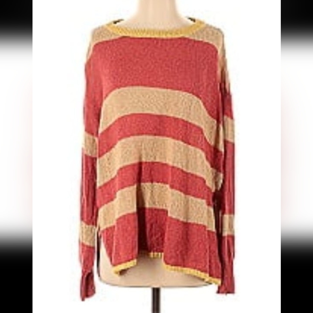 Easel Striped Sweater size large Color Sugar Candy